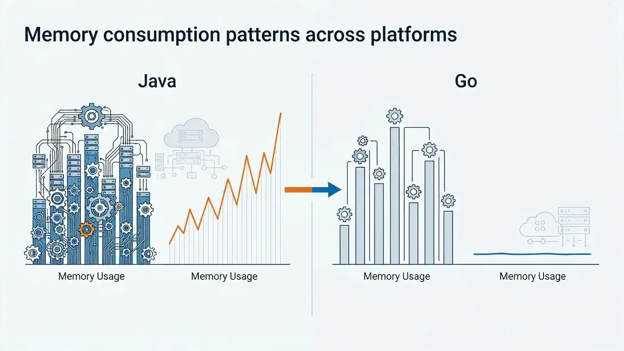 Memory consumption patterns across platforms
