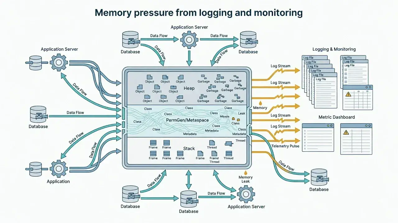 Memory pressure from logging and monitoring