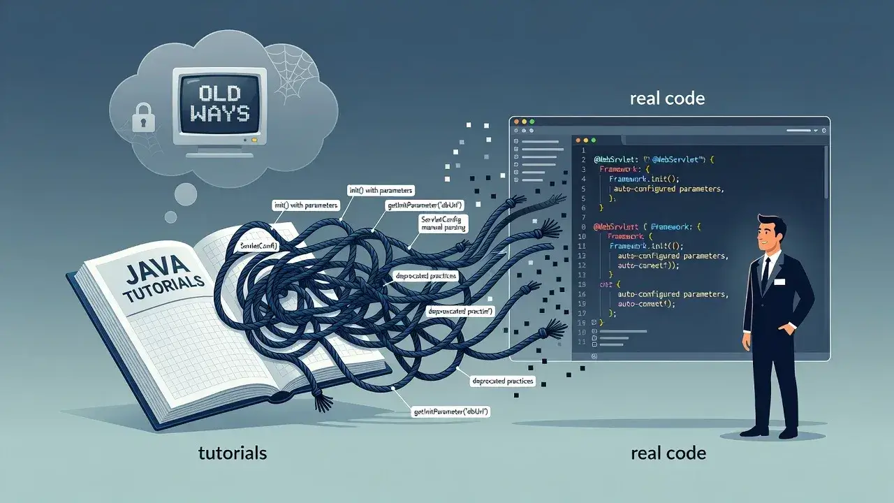 Why tutorials cling to manual servlet configuration