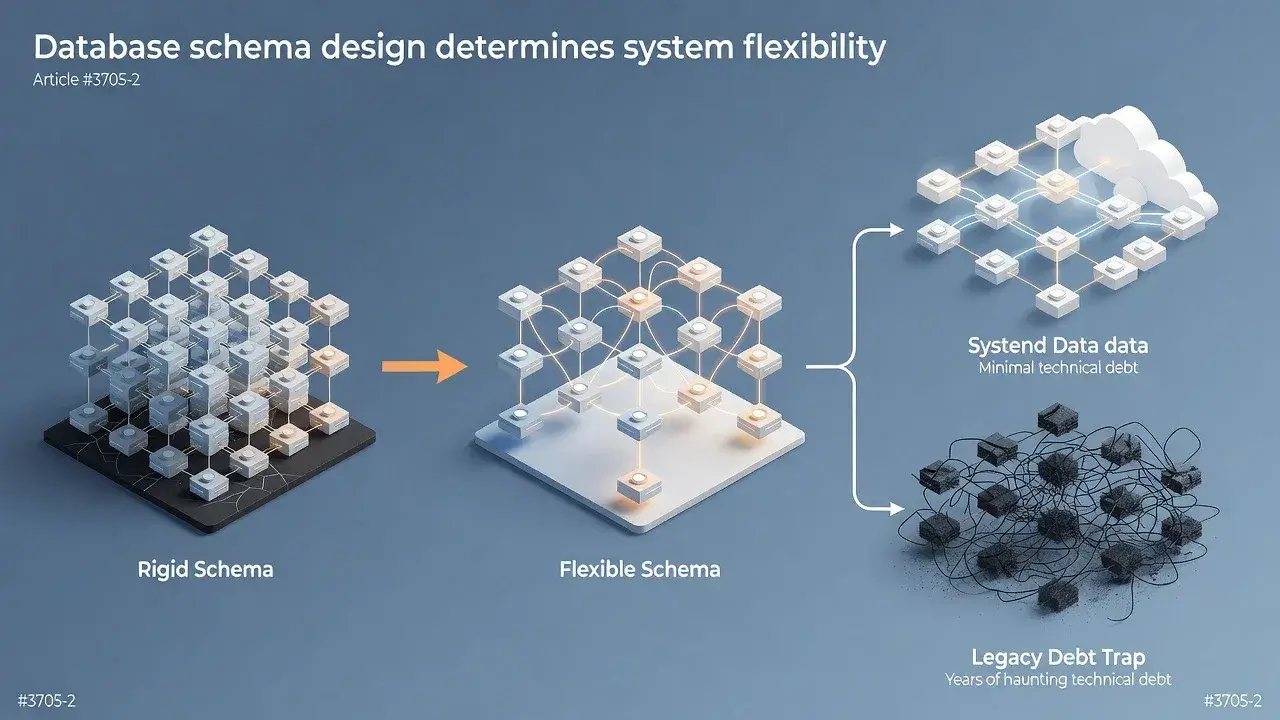 Database schema design determines system flexibility